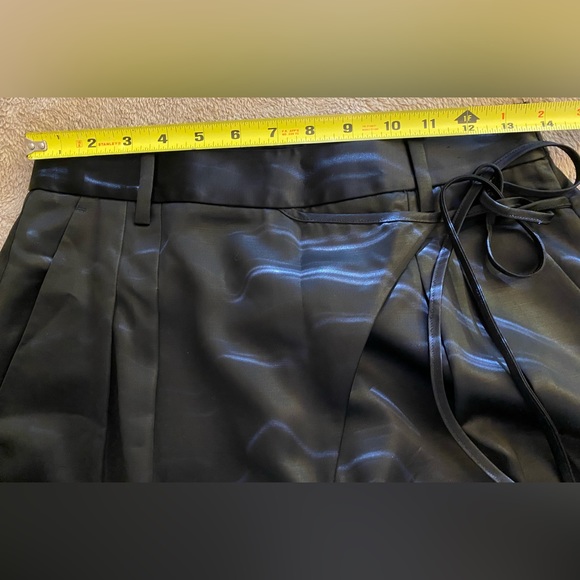 EUC T By Alexander Wang Wool Blend Wide-Leg wrap front side tie pants - Picture 11 of 14